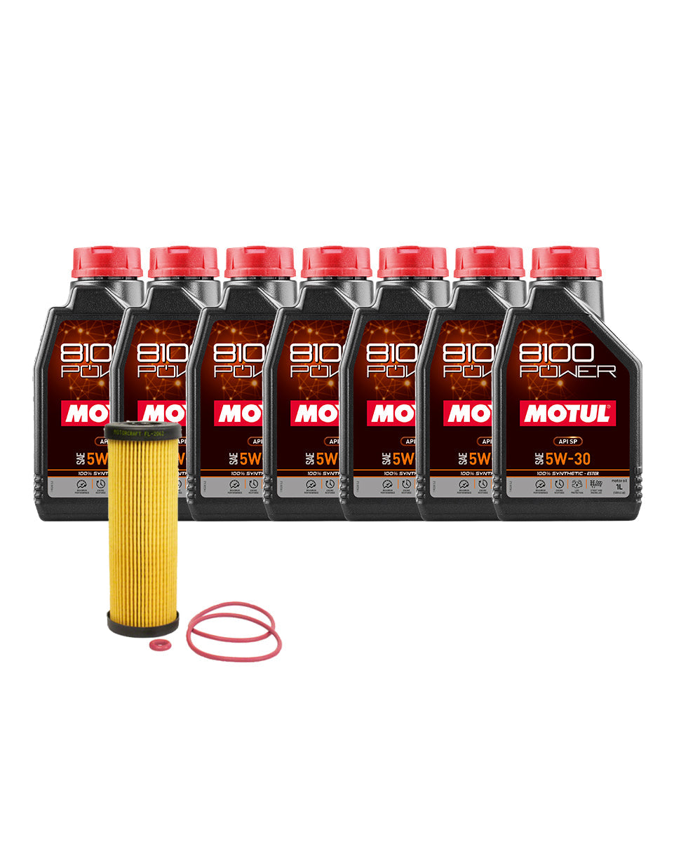 Motul 8100 Power Full Synthetic Oil Change Kit - Ford Bronco - 2.7L EcoBoost